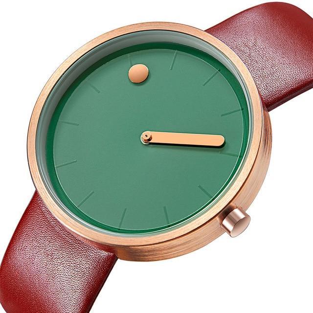 IcoolGadgets Zegarek Kwarcowy Męski Luksusowy Casualowy Czarny Zegarek Kwarcowy Japoński Zegarek Modny Designerski Prosty Męski
