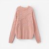 Oversize'owy sweter z długim rękawem i okrągłym dekoltem