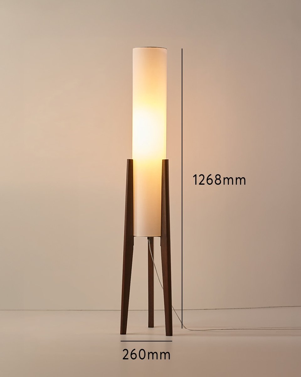 Lampa podłogowa z drewna orzechowego - świetlna sztuka do każdego wnętrza