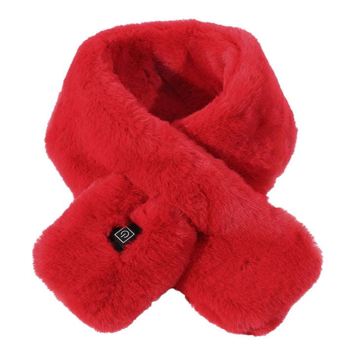 Ogrzewany szal ze sztucznego futerka z 3 poziomami