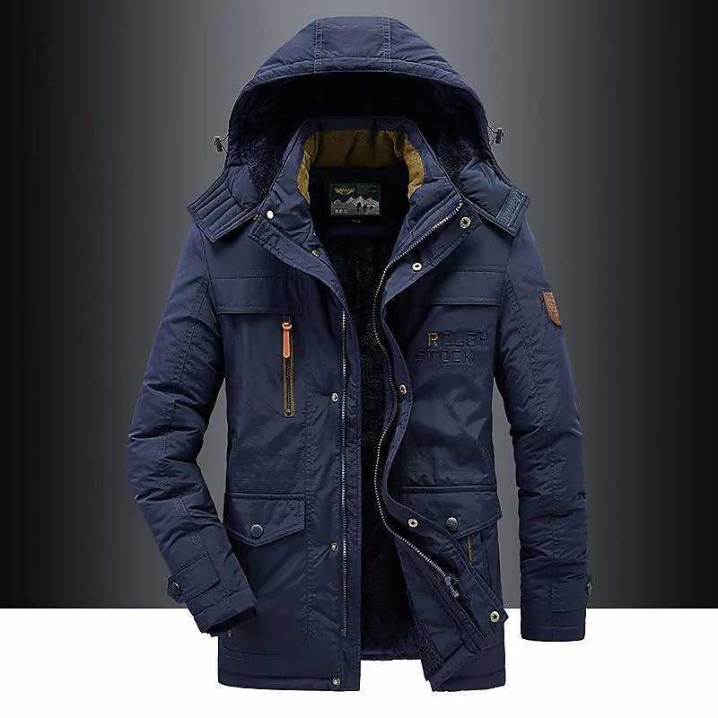 Parka męska z polarową podszewką – Leventis
