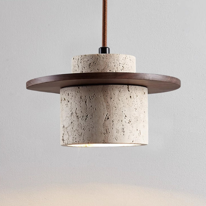 Lampa wisząca z trawertynu dla naturalnego luksusu - StoneGlow